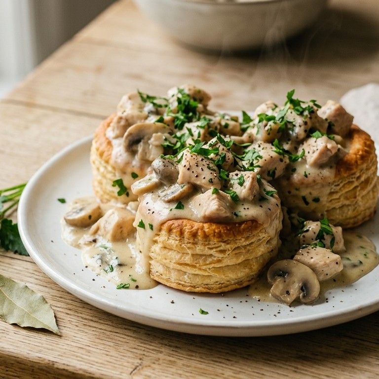 Kippenragout met champignons