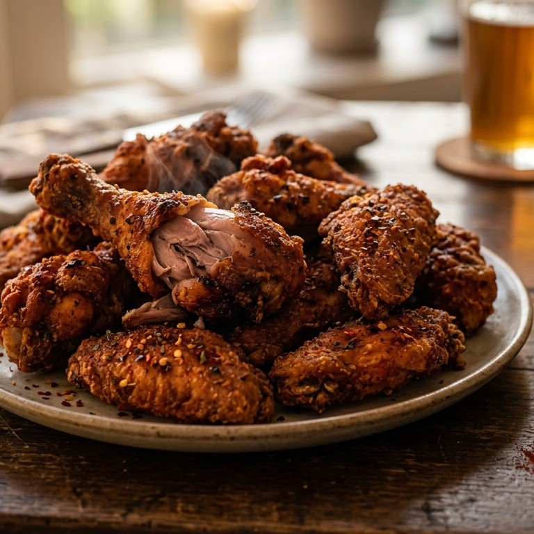 Kippenvleugels of drumsticks
