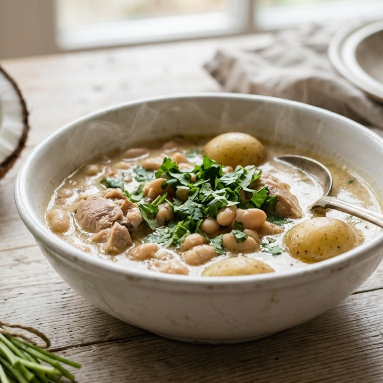 Kippotje met kokos