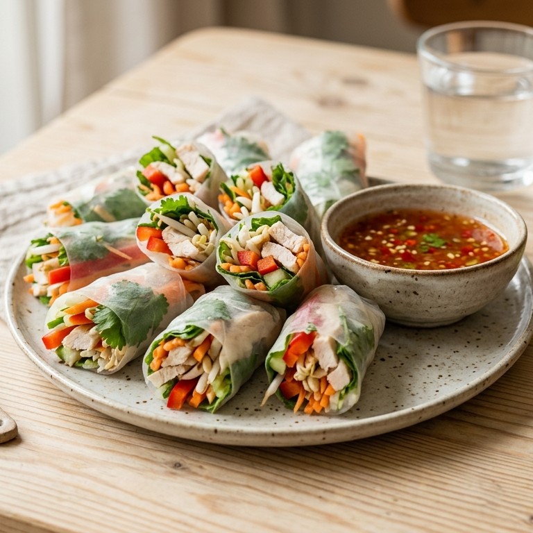 Kiprolletjes met dipsaus