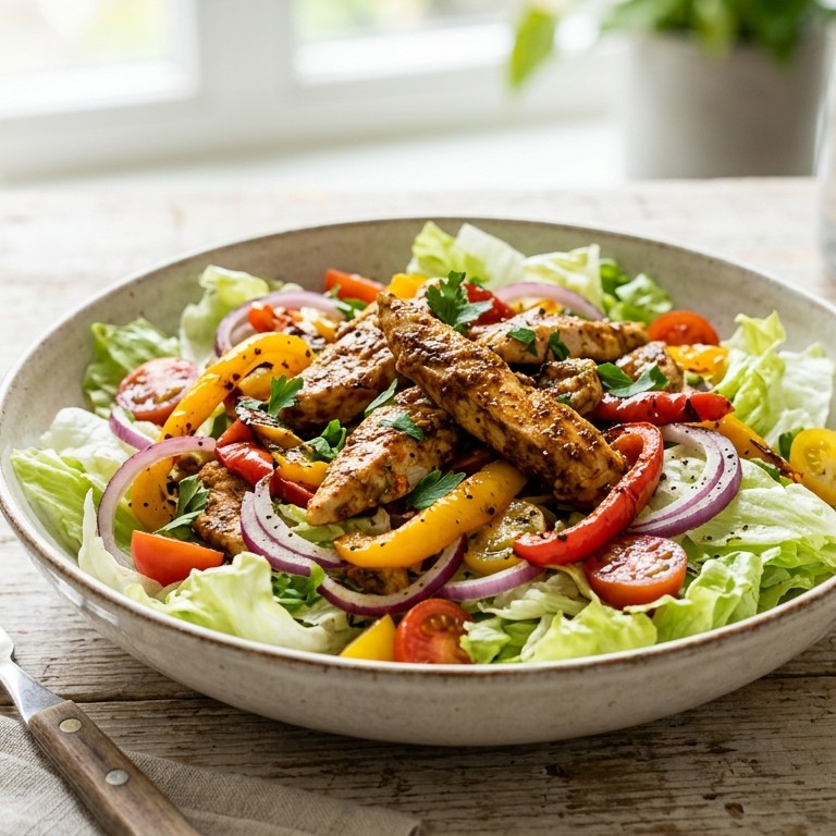 Kipsalade met paprika