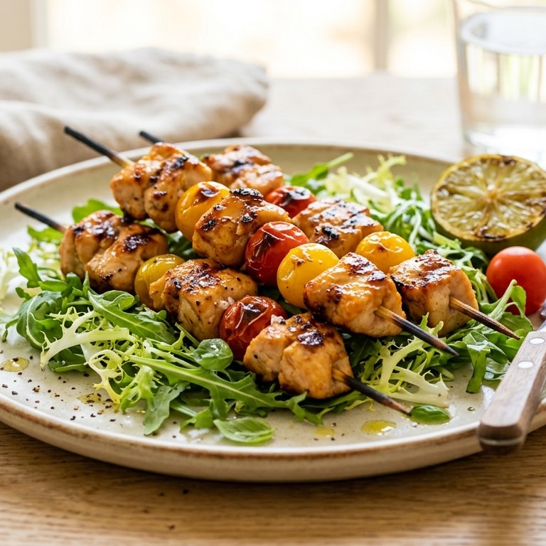 Kipspiesen met tomaten