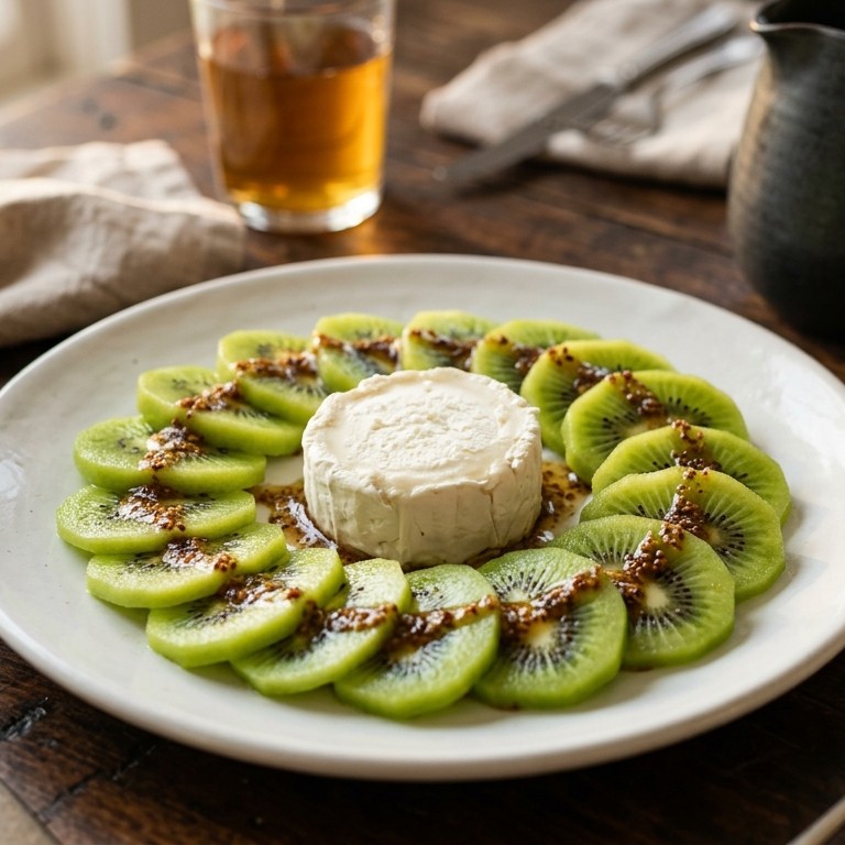 Kiwi met geitenkaas