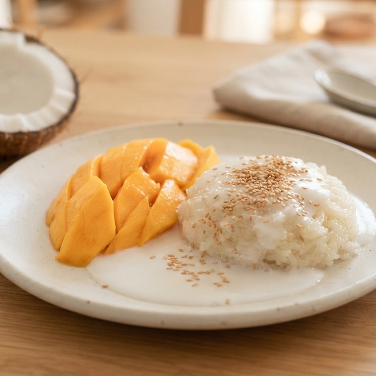 Kleefrijst met mango