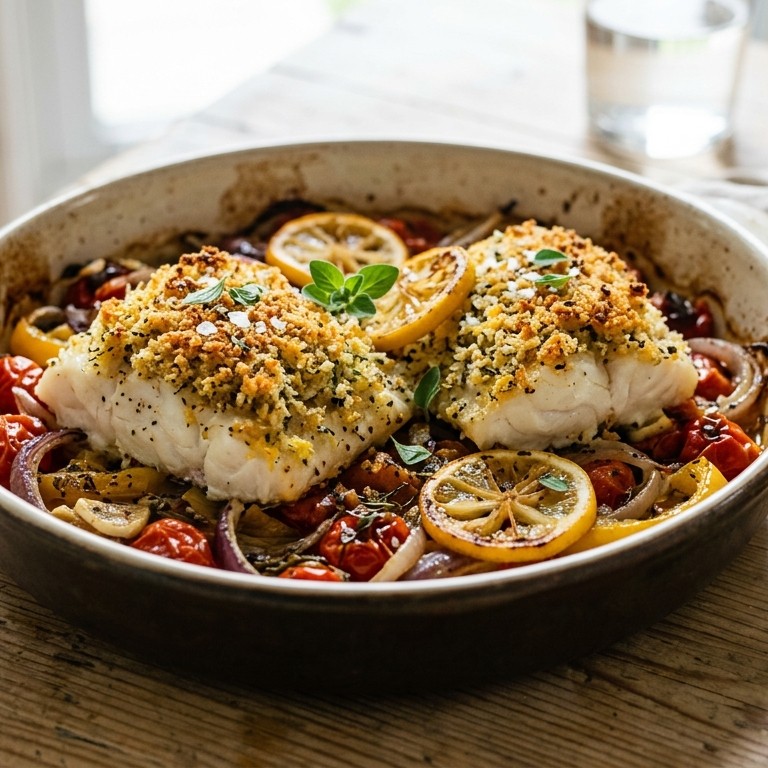 Knapperige visfilets uit de oven