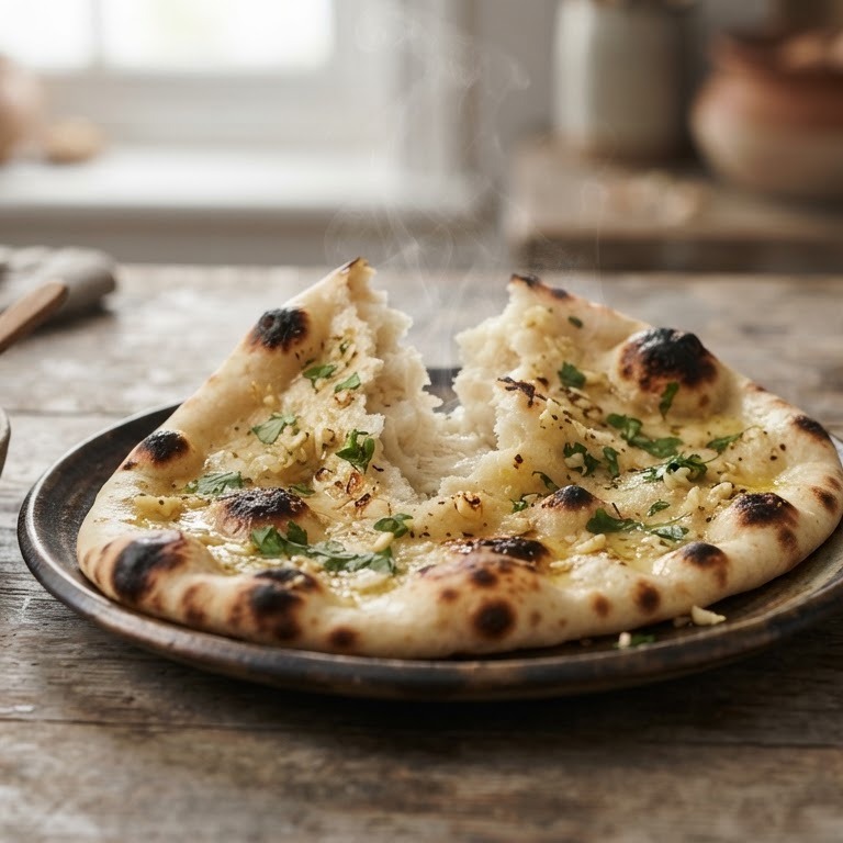 Knoflook Naan brood