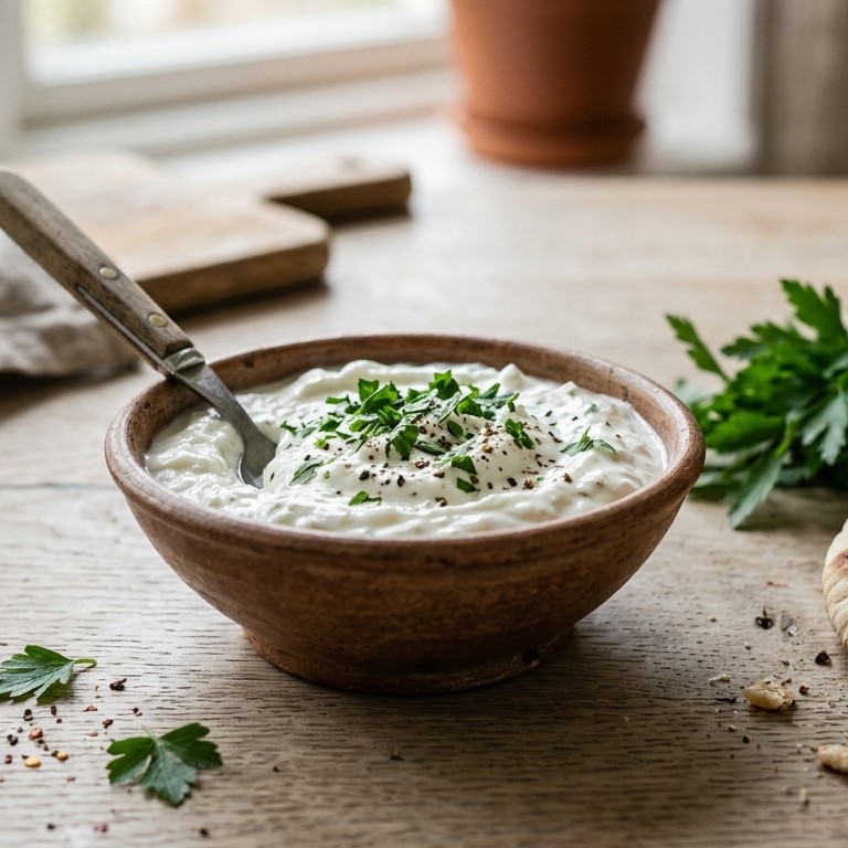 Knoflooksaus met Bulgaarse yoghurt