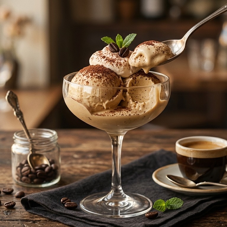 Koffie-ijs