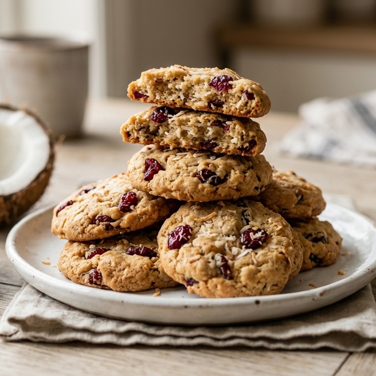 Kokos/cranberry-boterkoekjes