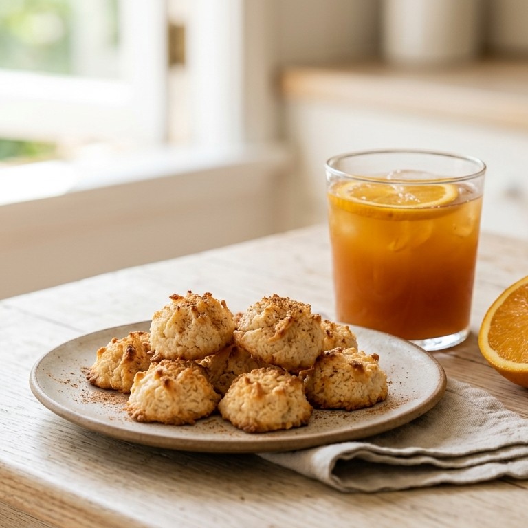 Kokosballetjes met sinaasappelsap