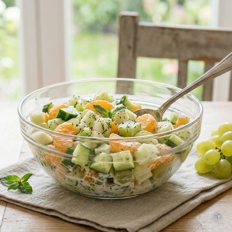 Komkommer fruitsalade