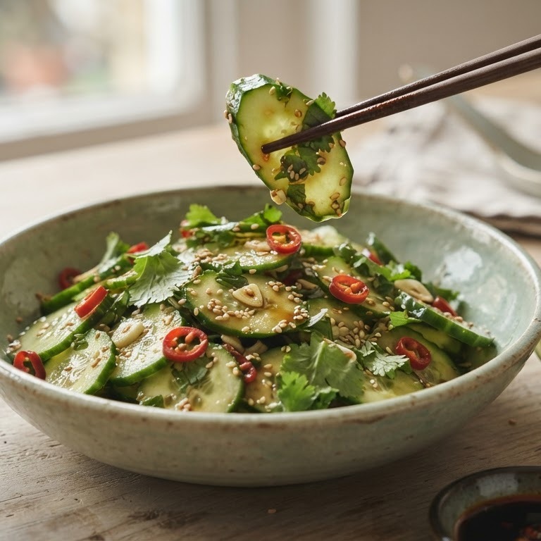 Komkommersalade met soja
