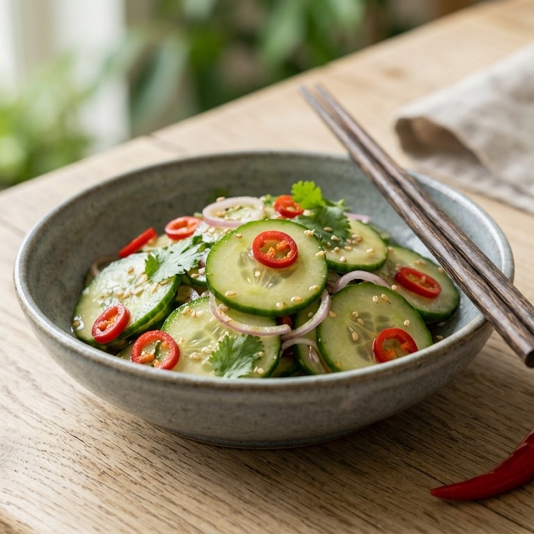 Komkommersalade pittig
