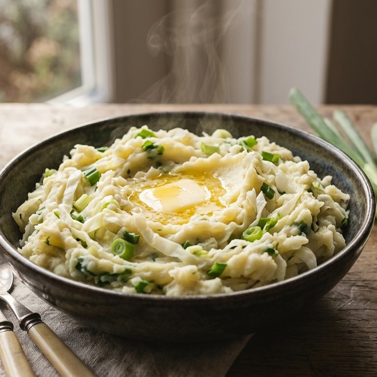 Kool in aardappelpuree