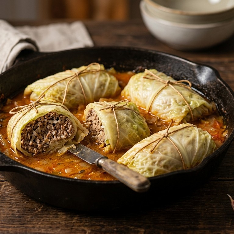 Kool rolletjes met gehakt