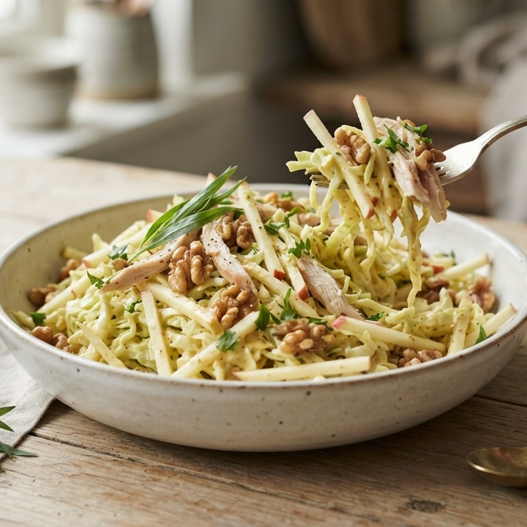 Koolsalade met appel en walnoten