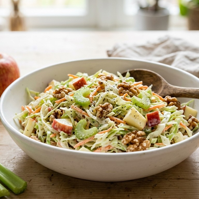 Koolsalade met bleekselderij en walnoten