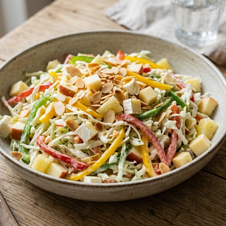 Koolsalade met paprika en kaas