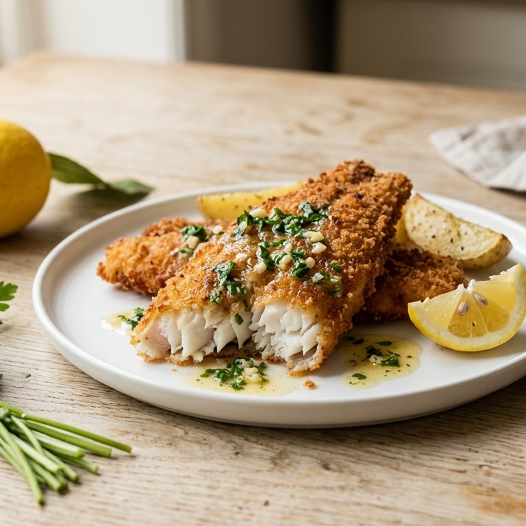 Koolvisfilet in een jasje
