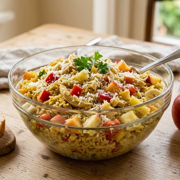 Koude kip vruchtensalade