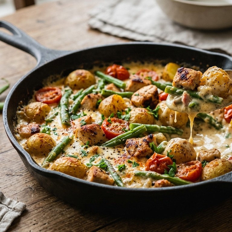 Krieltjespot met kipfilet en MonChou