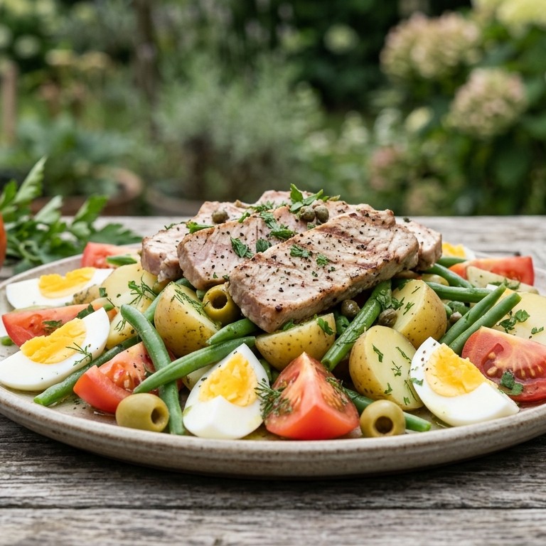 Krieltjessalade met haricots verts