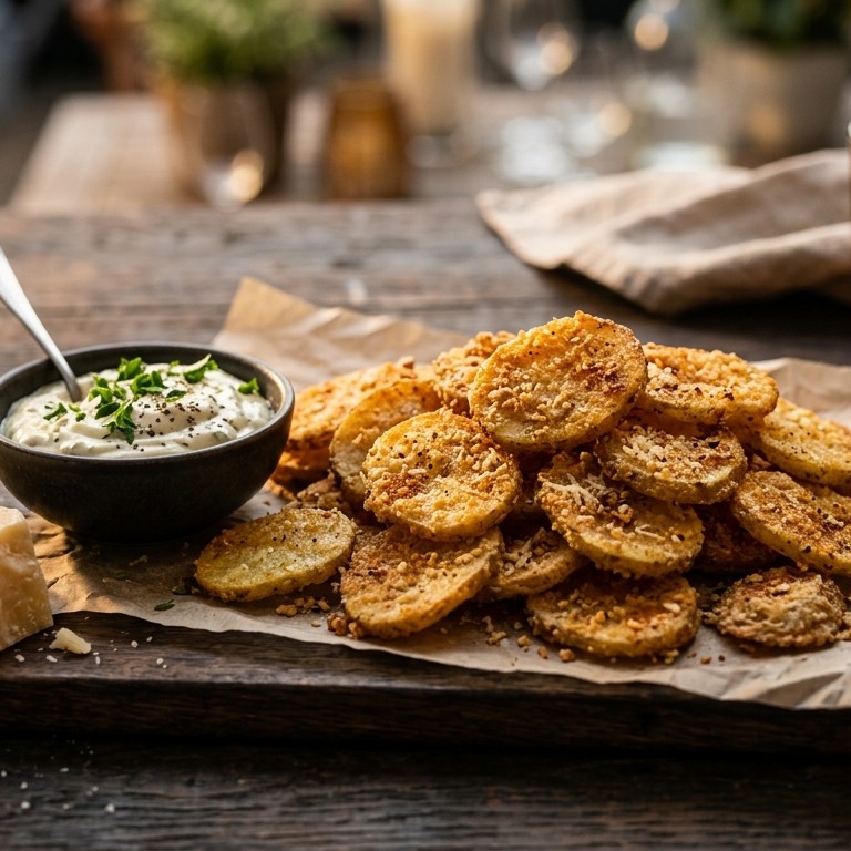 Krokante aardappelschijfjes