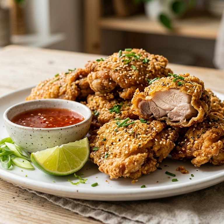 Krokante kip (dijtjes of fillet)
