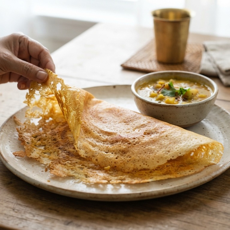 Kruidige flensjes (Dosa)