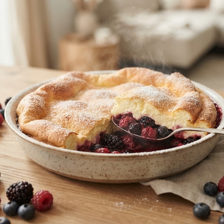 Kwarkgratin met bosvruchten