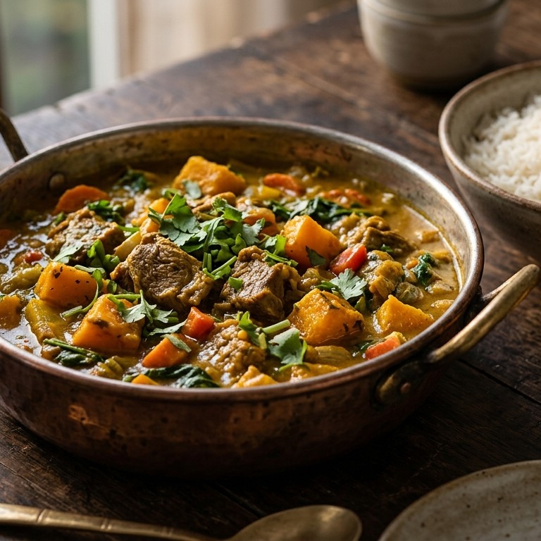 Lam en groente curry