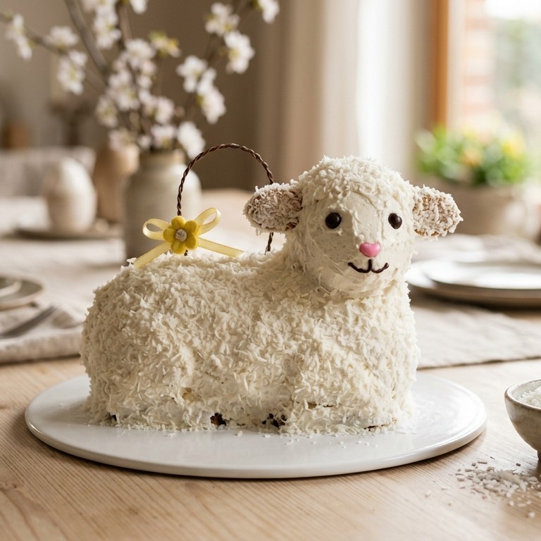 Lammetjestaart met mascarpone en kokos