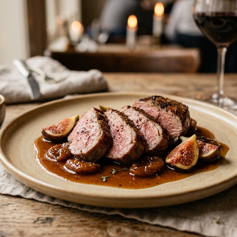Lamsfilet met vijgensaus