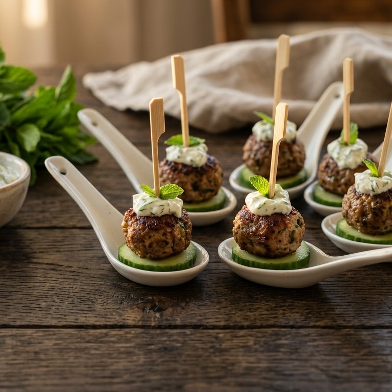 Lamsgehaktballetje met tzatziki