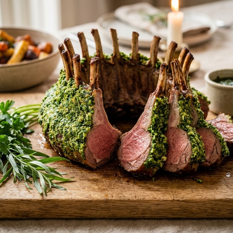 Lamskroon met kruidenkorst