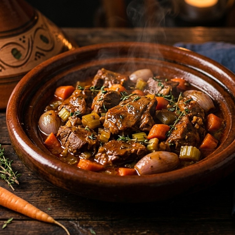 Lamsschouder in de tajine in de magnetron
