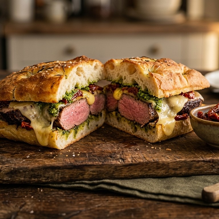 Lamsvlees in foccacia