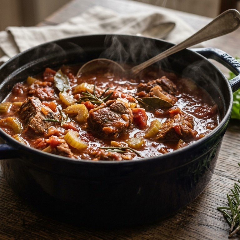 Lamsvlees met selderij en tomaten