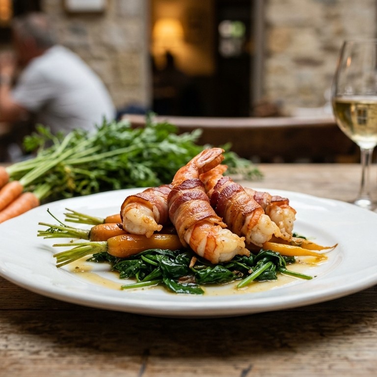 Langoustine met rookspek