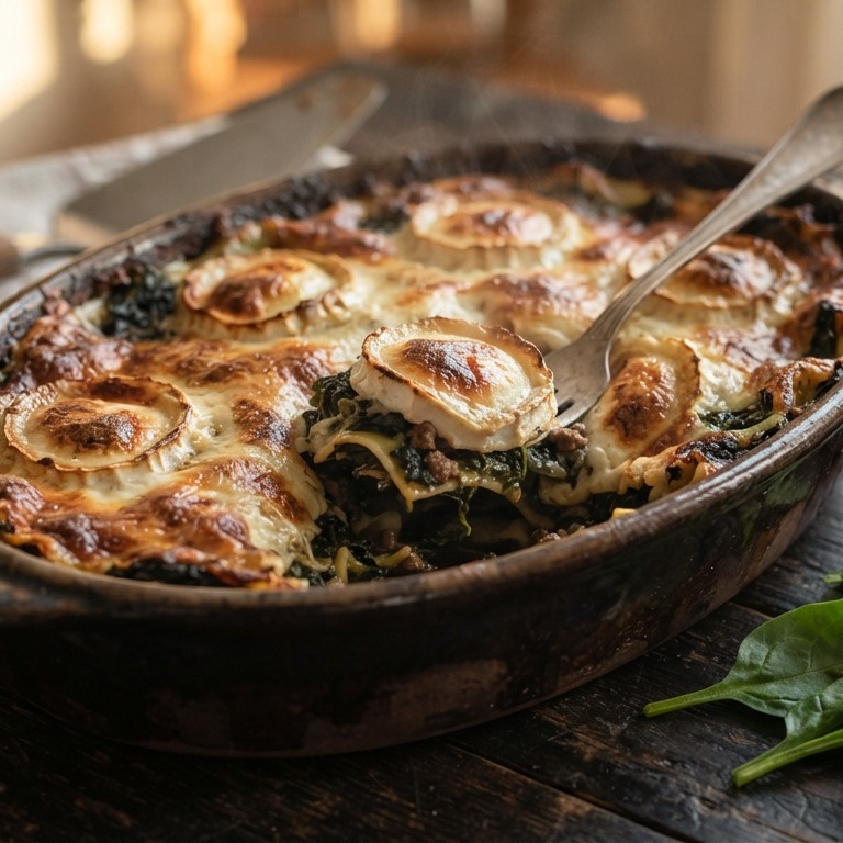 Lasagne met spinazie en geitenkaas