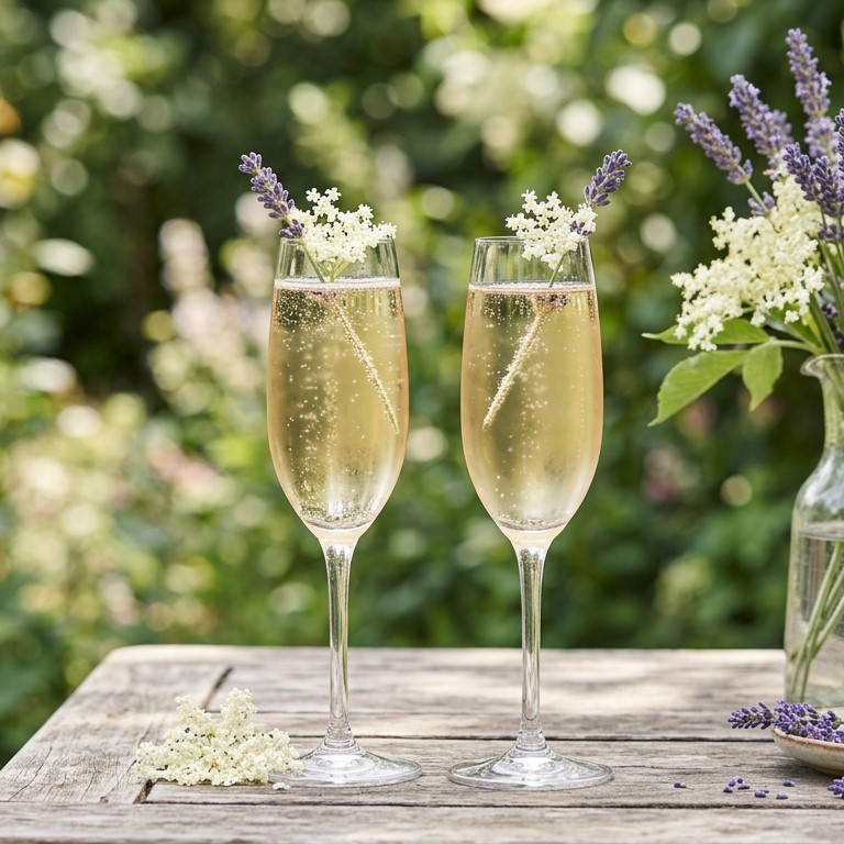 Lavendel-vlierbloesemchampagne