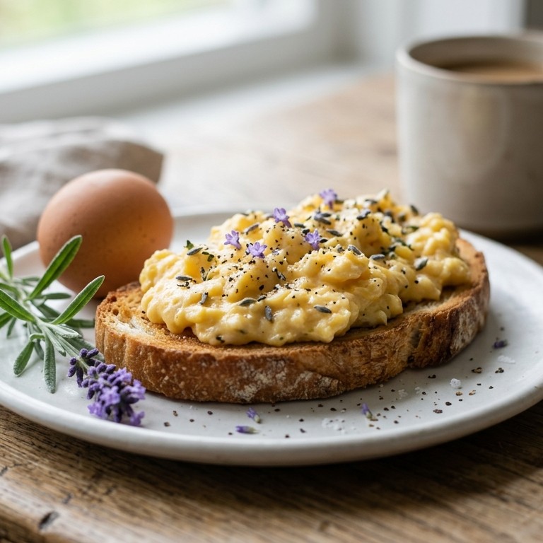 Lavendeleitje op toast