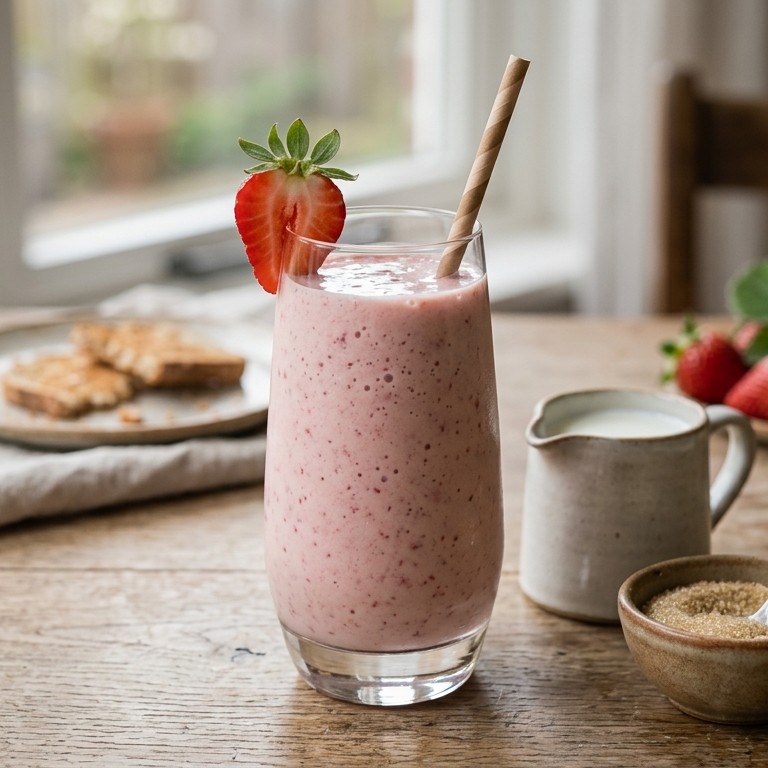 Lekkere aardbeiensmoothie