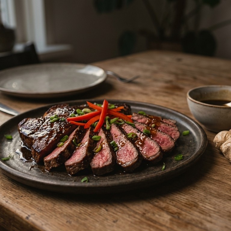 Lendesteak in marinade