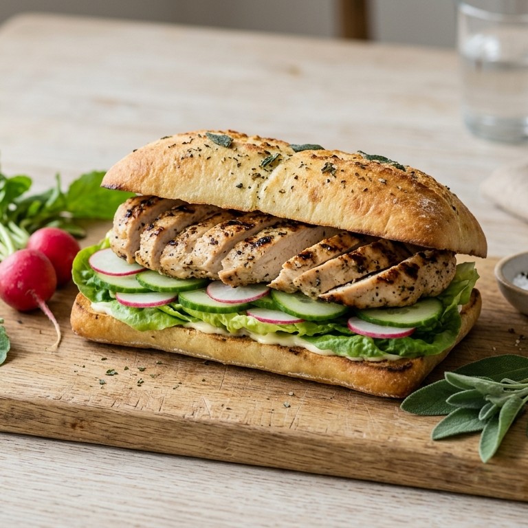 Light broodje kip van de grill