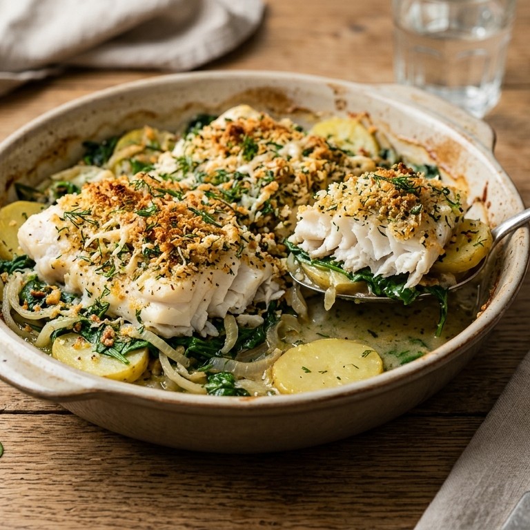 Light gekruide vis uit de oven