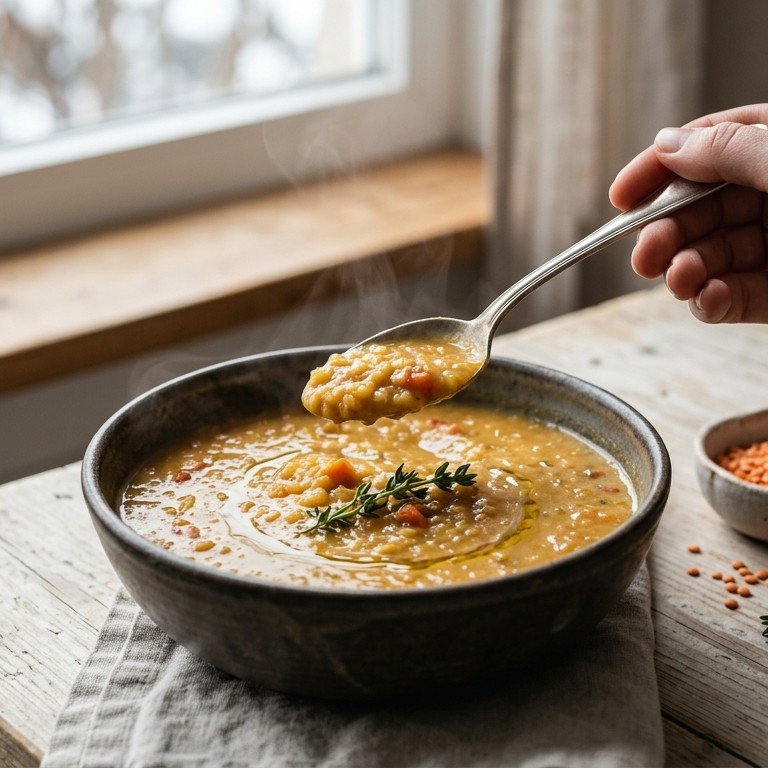 Linzensoep (veganistisch)