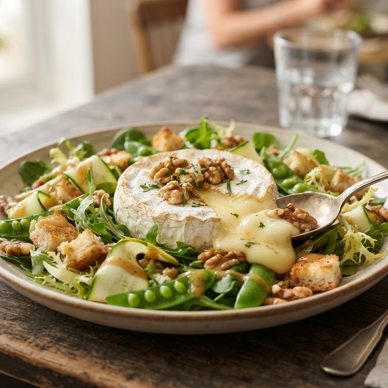 Maaltijdsalade met camembert