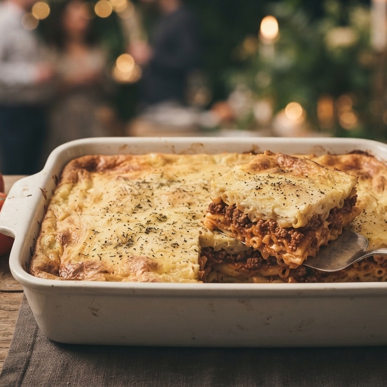 Macaroni-gehaktschotel voor buffet