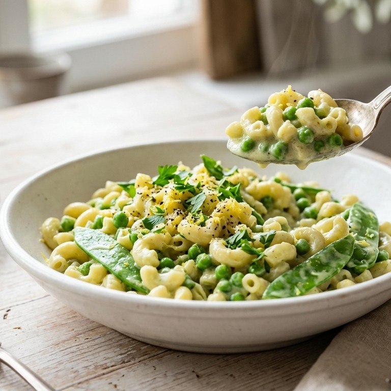 Macaroni in het groen